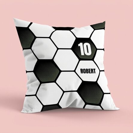 Almohada personalizada con nombre, tamaño grande - Fútbol