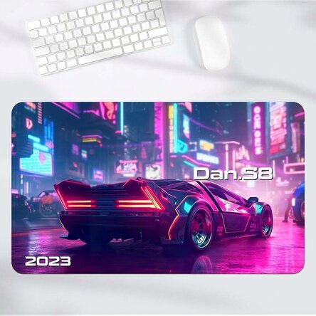 Customised XXL mouse pad with text - Cyberpunk