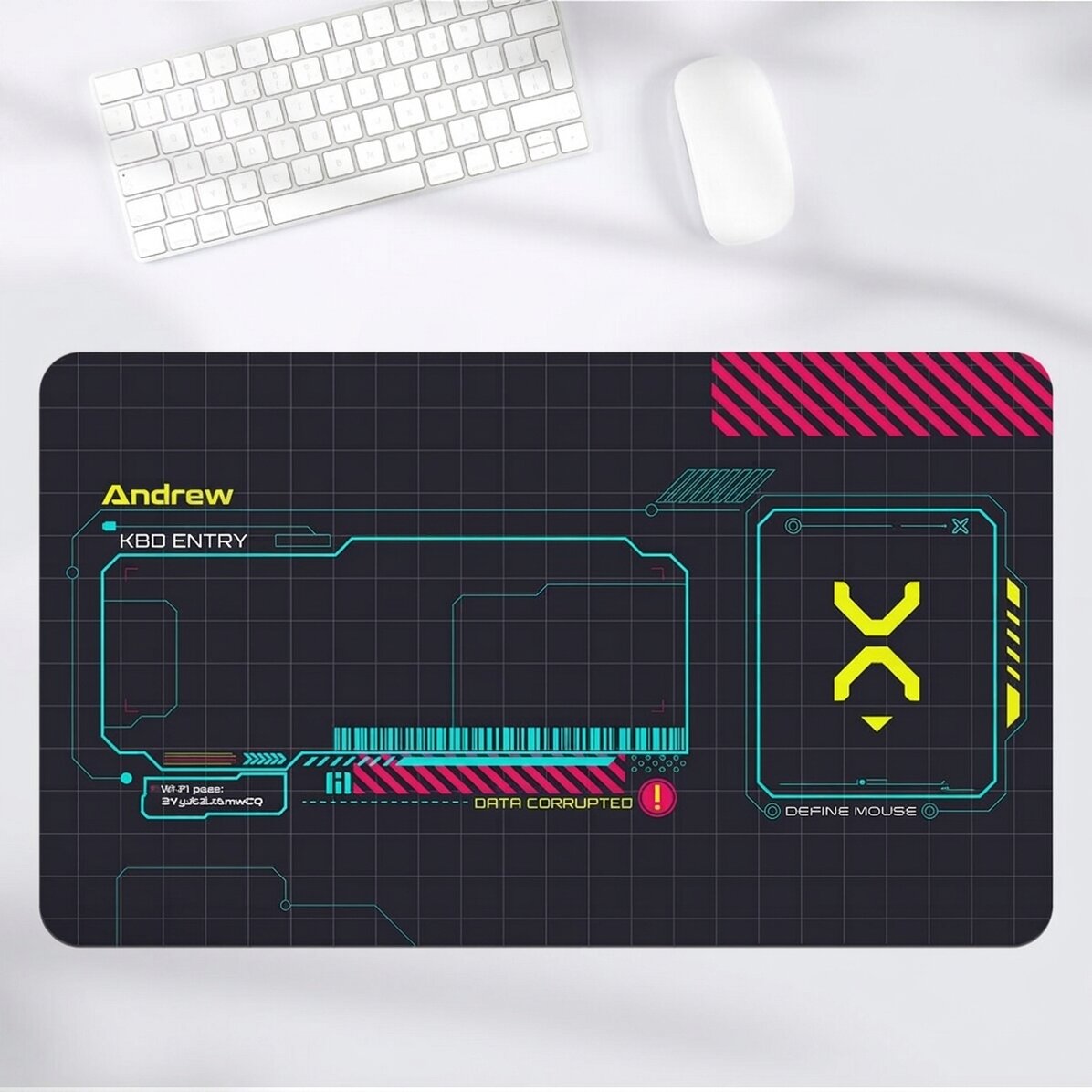 Alfombrilla de ratón XXL personalizada con texto - Gaming Sci-Fi