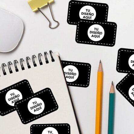 Juego de pegatinas (etiquetas autoadhesivas) con esquinas redondeadas, personalizadas con tu diseño
