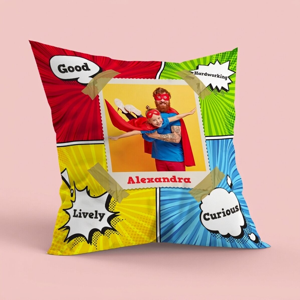Almohada personalizada con foto, tamaño grande - Cómics