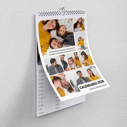 Calendario personalizado con fotos y mensaje