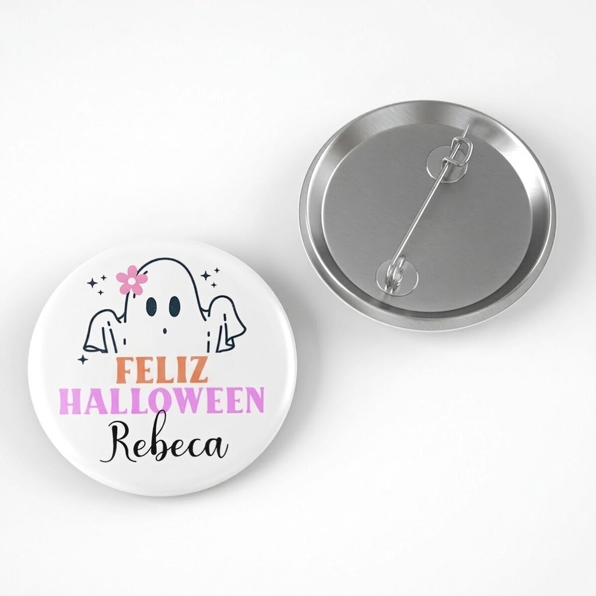 Chapa personalizada con nombre - Halloween adorable
