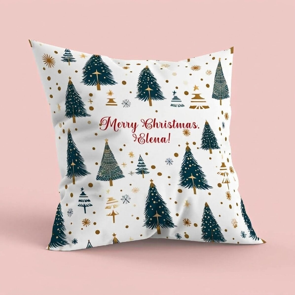 Cojín personalizado con mensaje - Árbol de Navidad