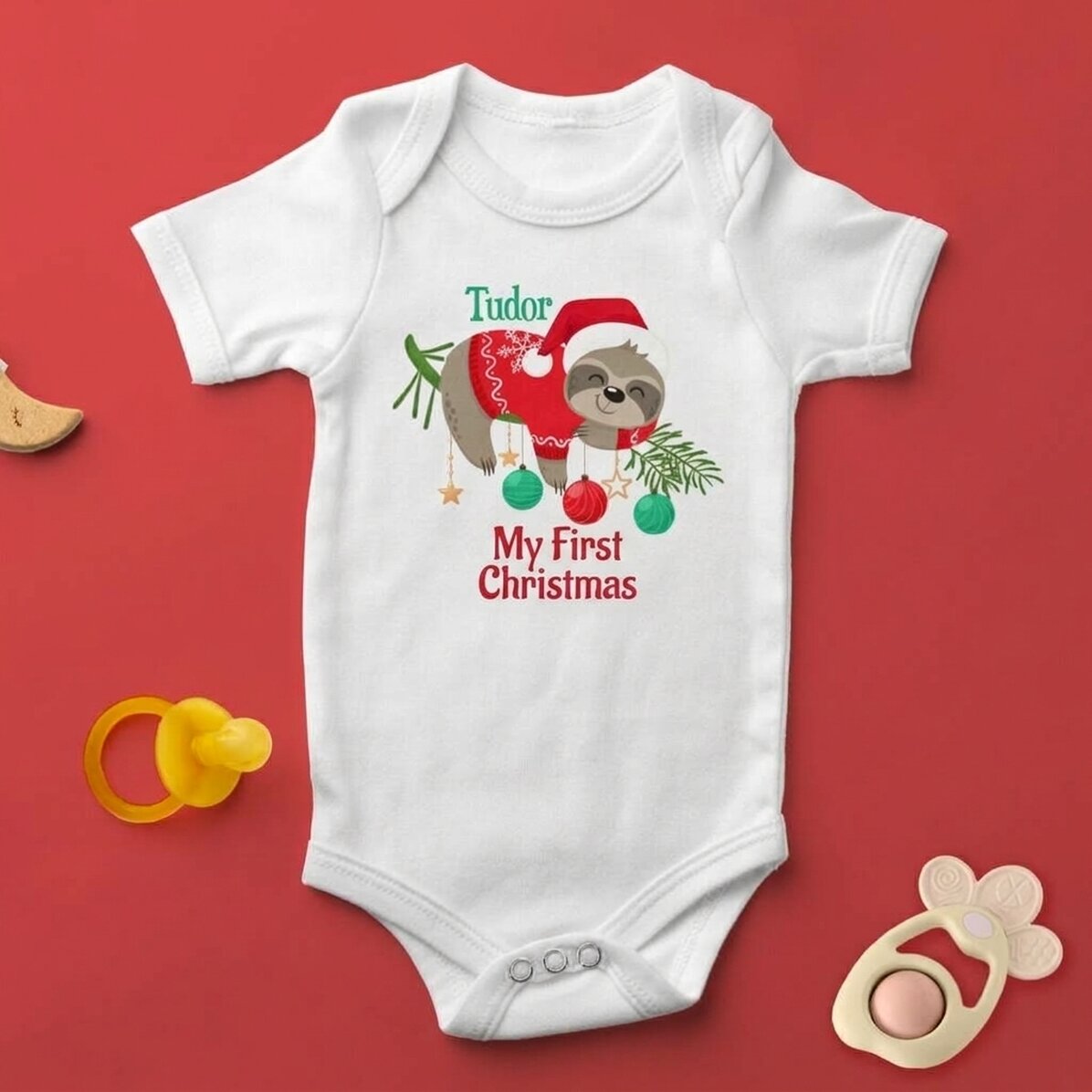 Body para niños personalizado con texto - Lenes de Navidad