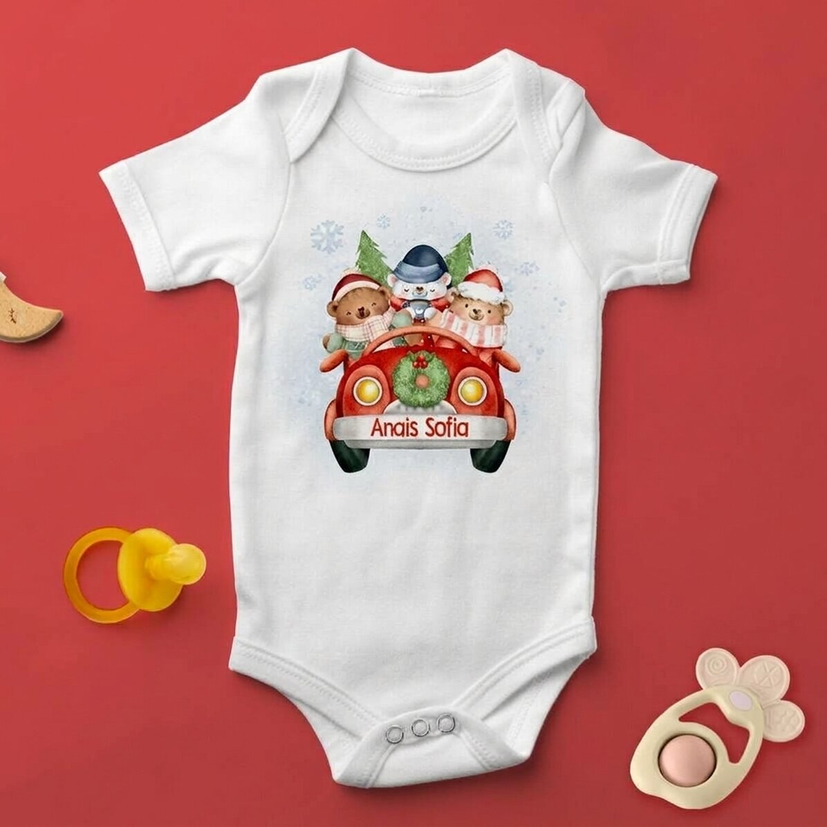 Body para niños personalizado con texto - Navidad