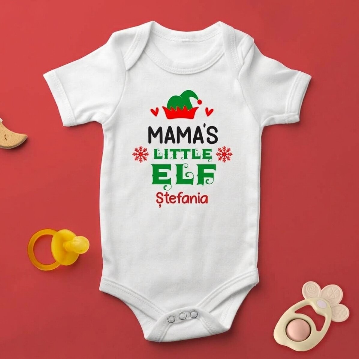 Body para niños personalizado con texto - Little elf
