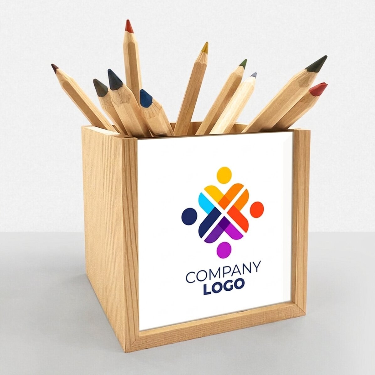 Portalápices personalizado con logotipo