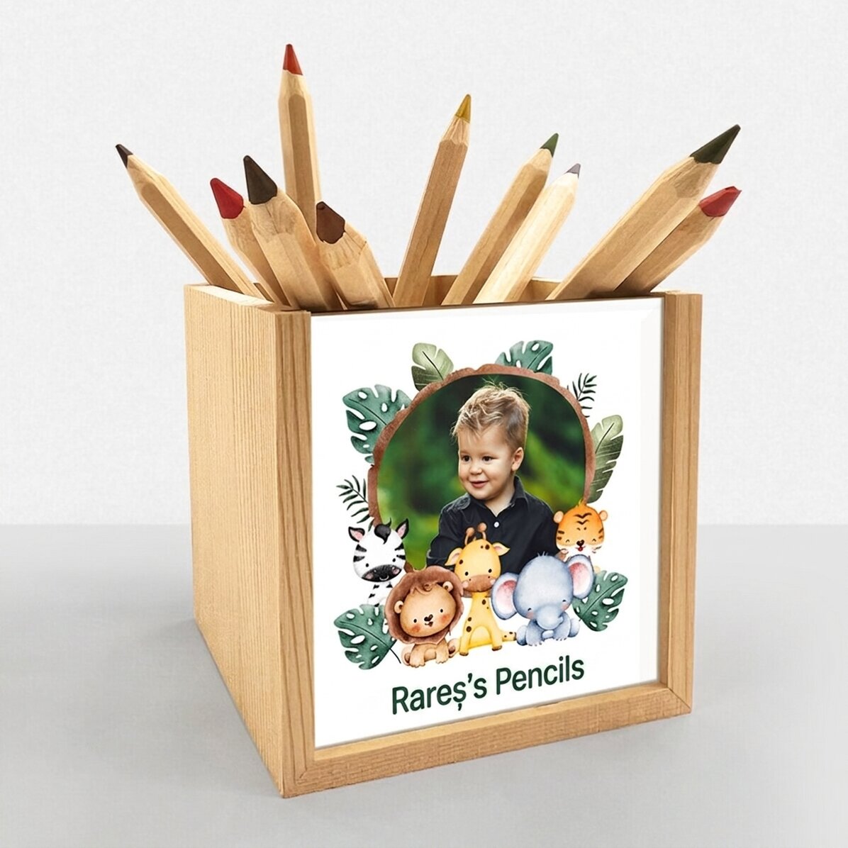 Portalápices personalizado con foto y texto - Animalute