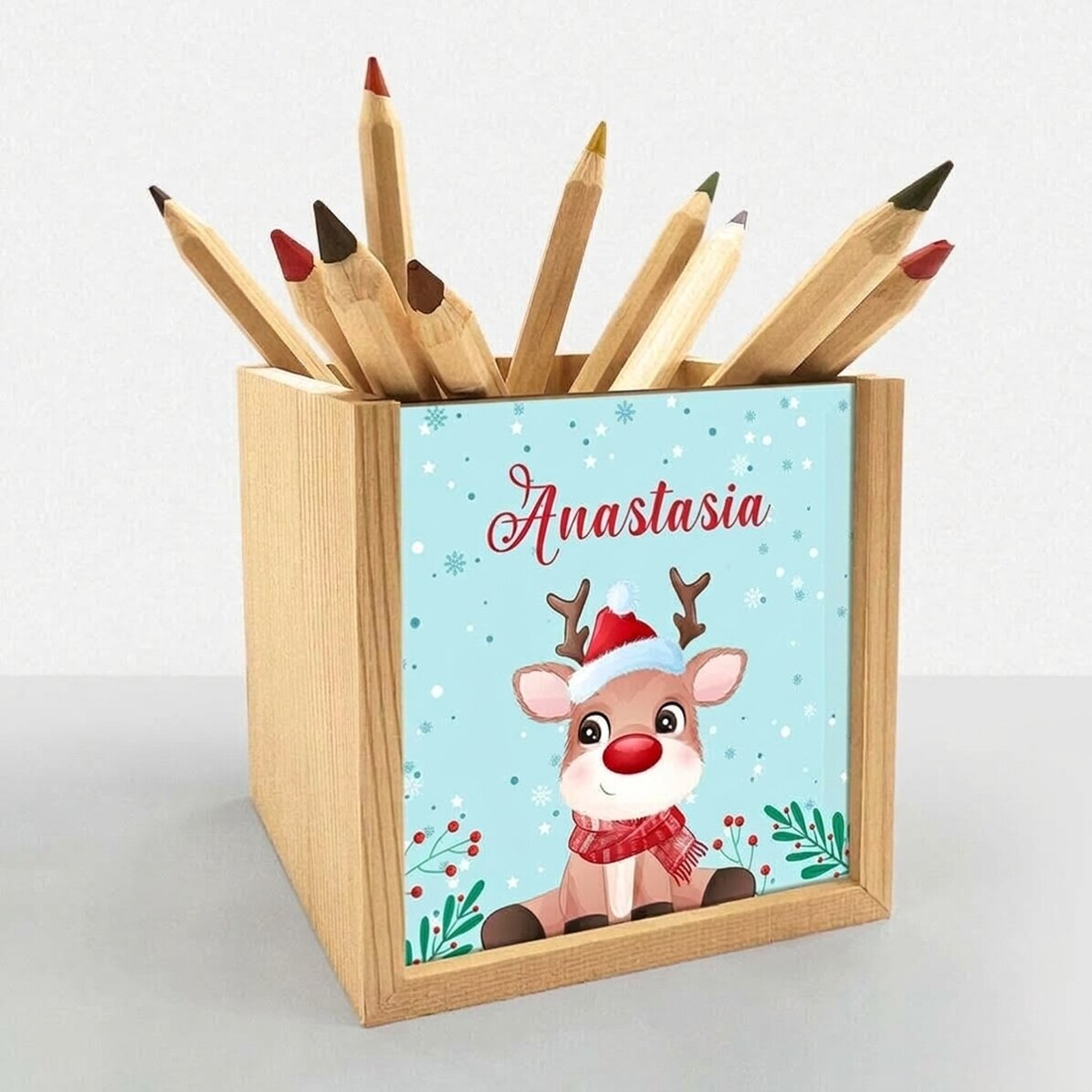 Portalápices personalizado con texto - Winter time
