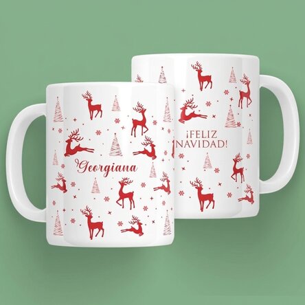 Taza personalizada con texto - Navidad