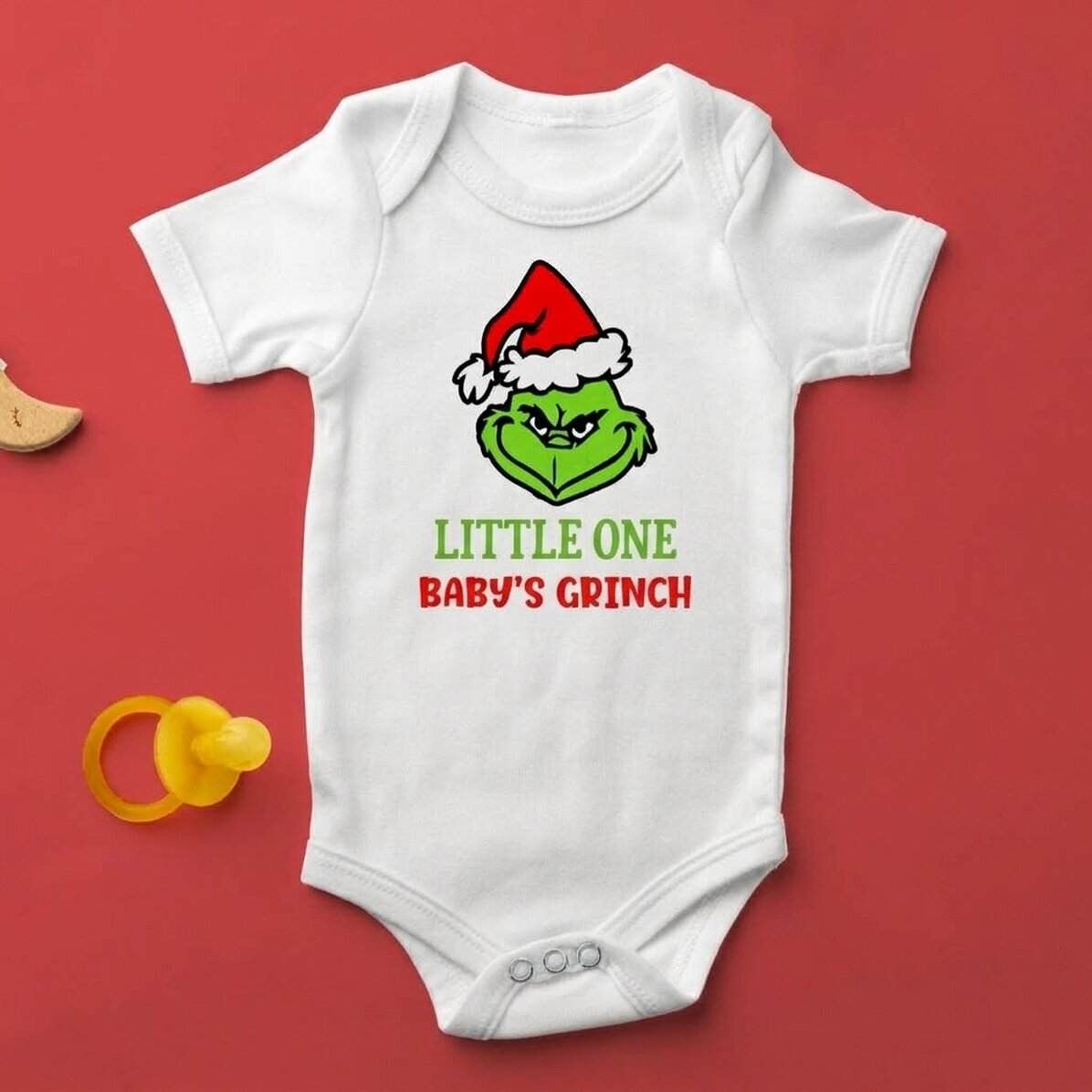 Body para niños personalizado con texto - Grinch