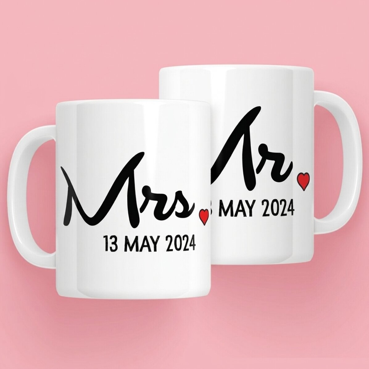 Tazas para parejas: «Mrs» y «Mr»