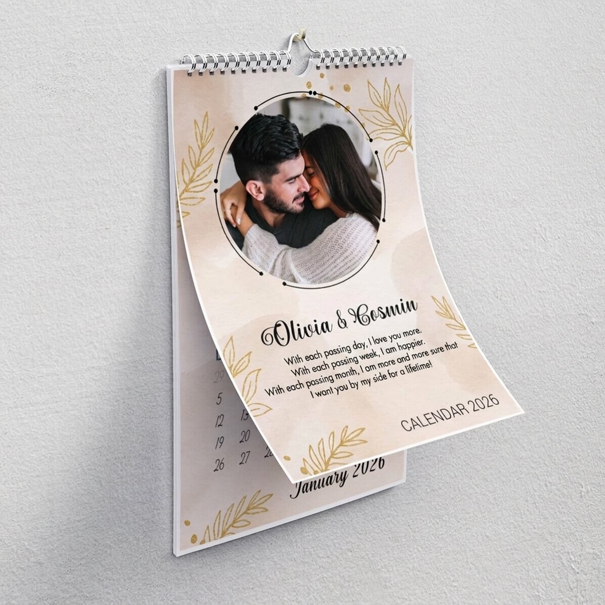 Calendario personalizado con fotos y mensaje - Gold