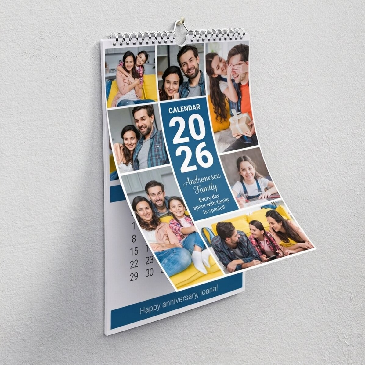 Calendario personalizado con fotos y mensaje - Momentos juntos