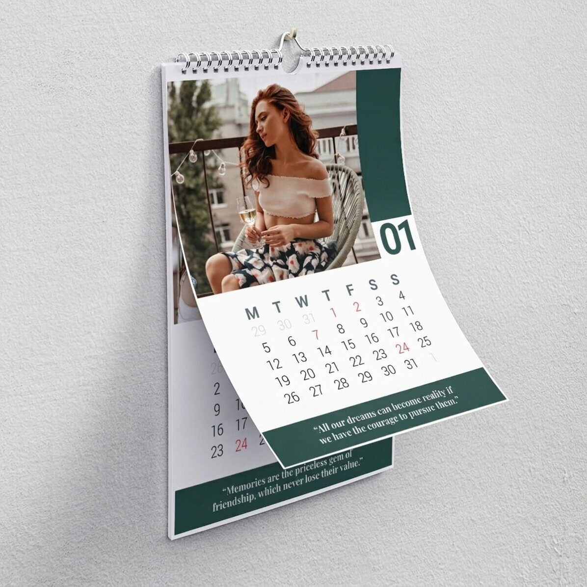 Calendario personalizado con fotos y mensajes - Días especiales