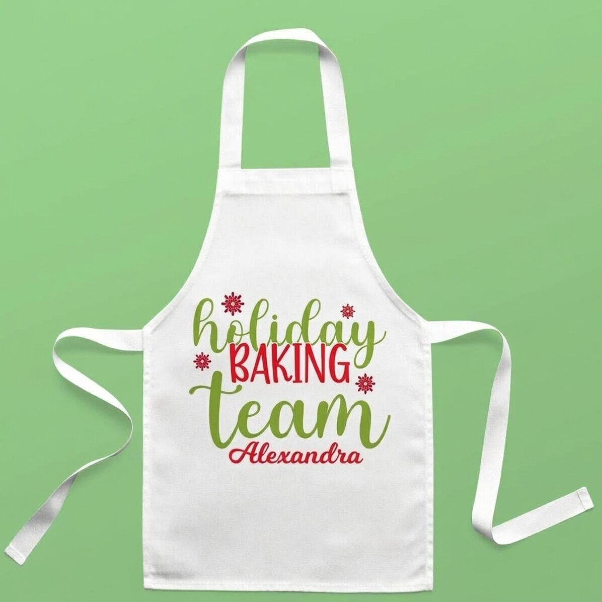 Cuchara para niños personalizada con texto - Equipo de repostería navideña