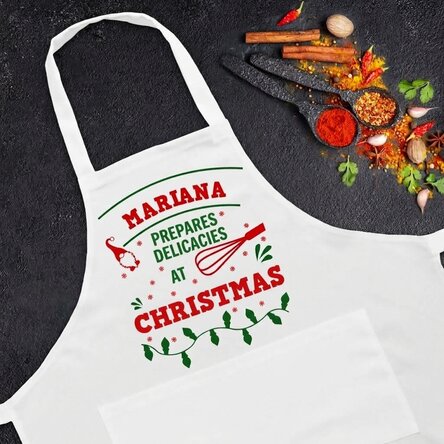 Taza personalizada con texto: «Navidad en la cocina»