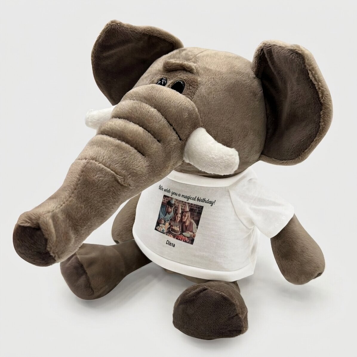 Elefante personalizado con foto y texto