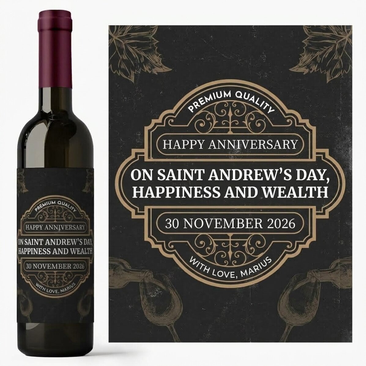 Vino personalizado con mensaje - Vintage Wine