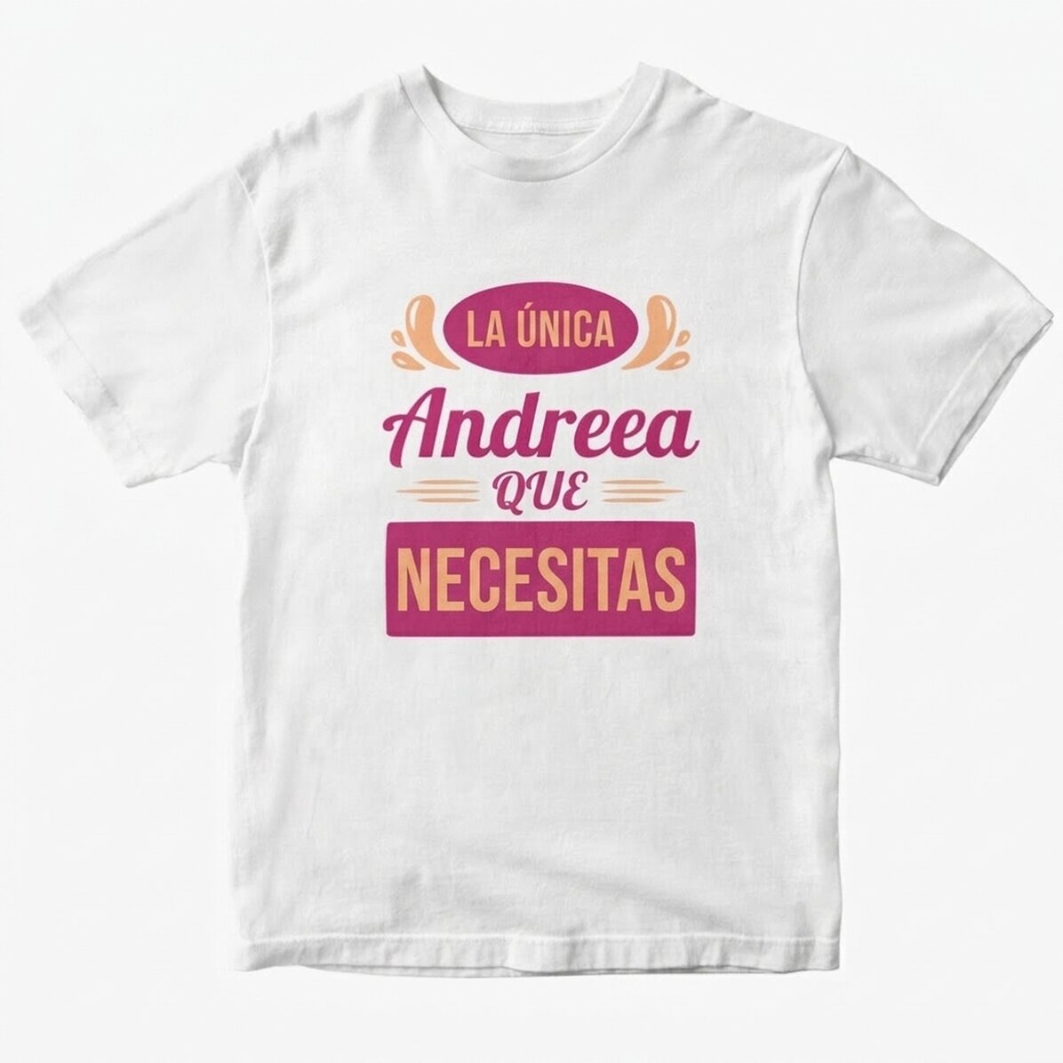 Camiseta de algodón personalizada con texto - Only one