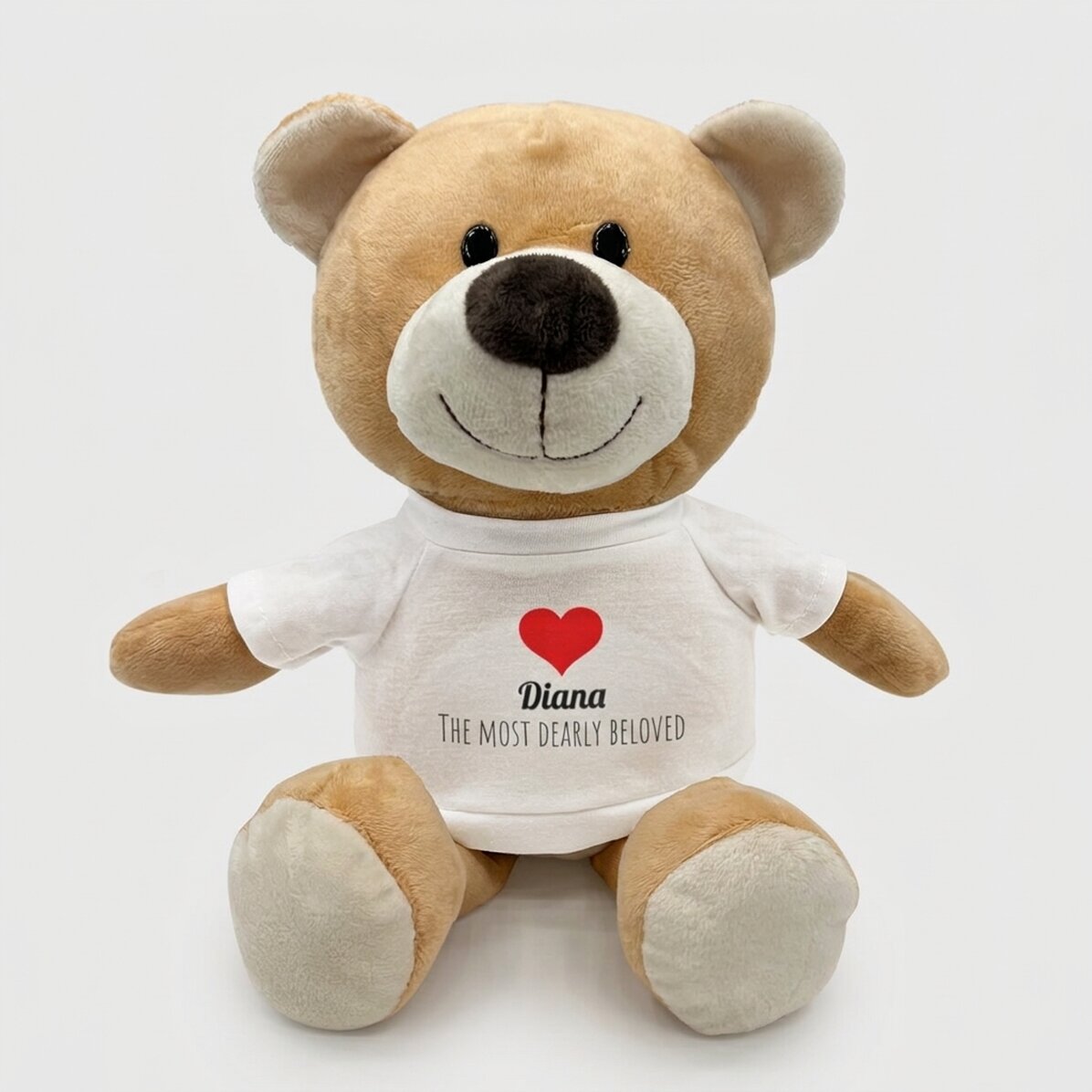 Además, un osito personalizado con texto: «Corazón»