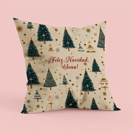 Cojín personalizado con mensaje - Christmas tree IN