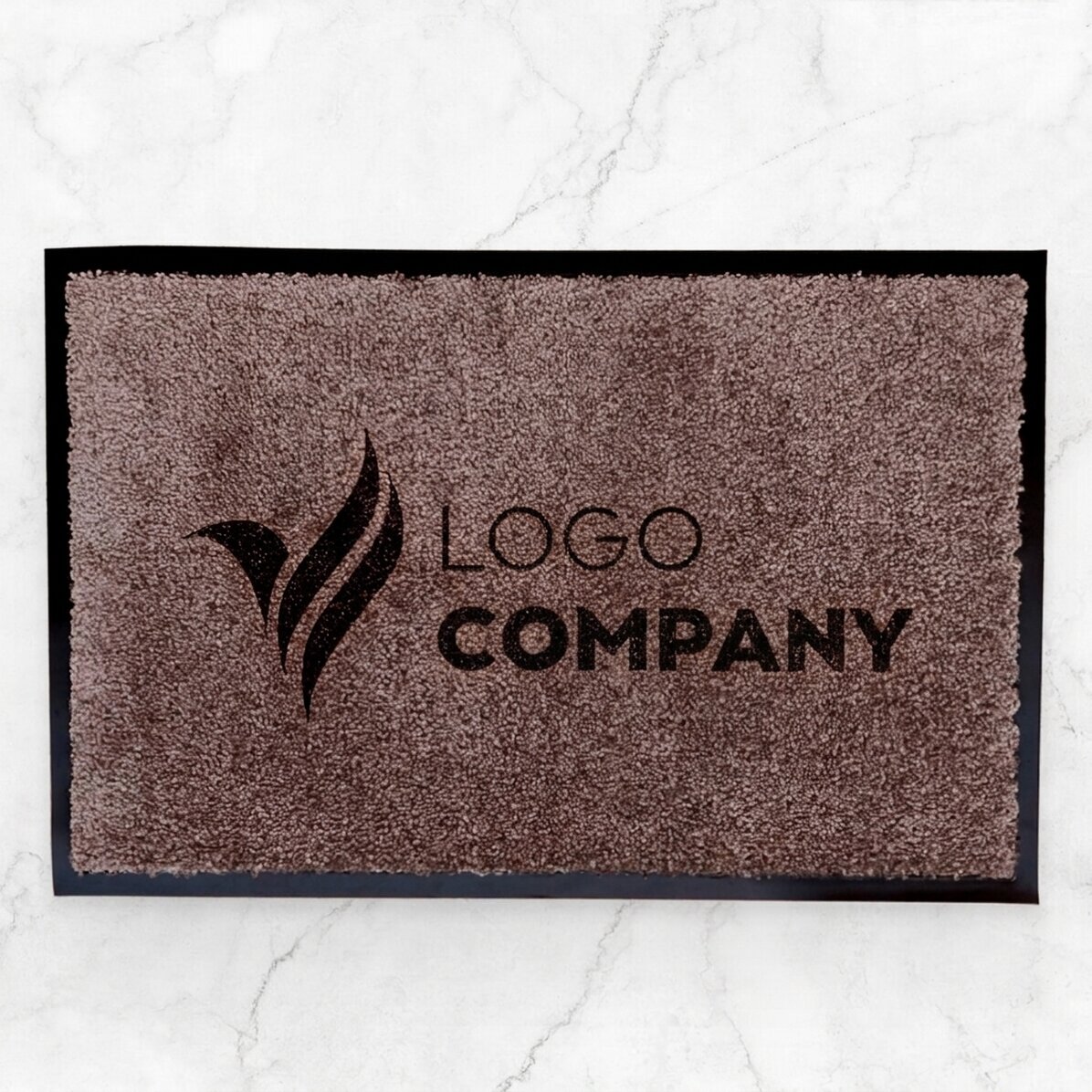 Alfombra de entrada para interiores personalizada con logotipo