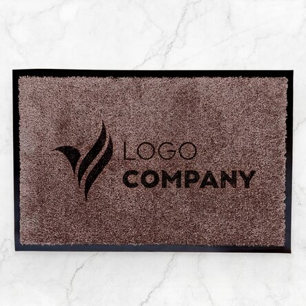 Alfombra de entrada para interiores personalizada con logotipo