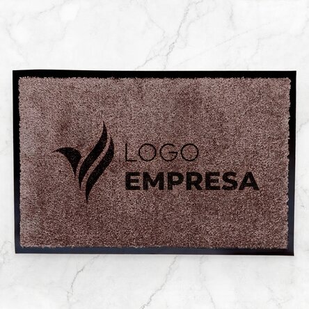 Alfombra de entrada para interiores personalizada con logotipo