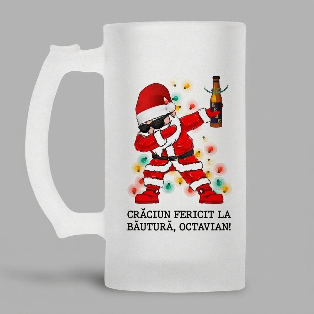 Jarra de cerveza personalizada con texto - Merry Drinks - Mas