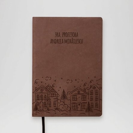 Agenda de piel personalizada con texto - Notas