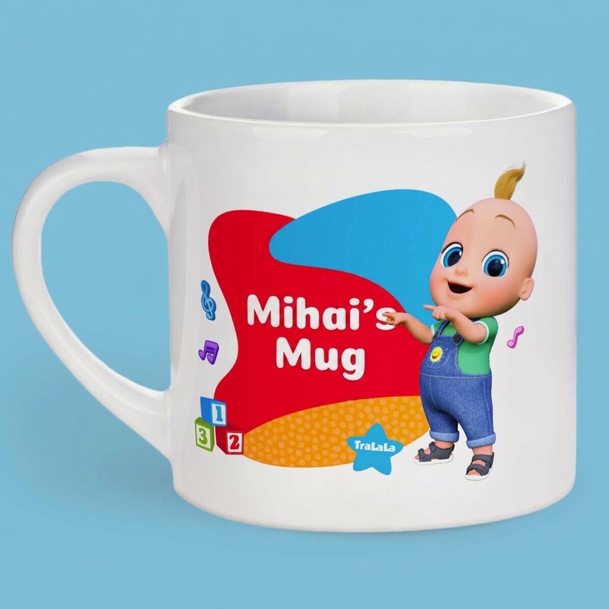 Taza personalizada para niños con texto - TraLaLa
