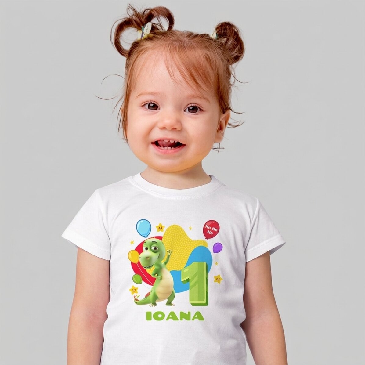 Camiseta de algodón para niños personalizada con nombre - Cumpleaños con Zigaloo