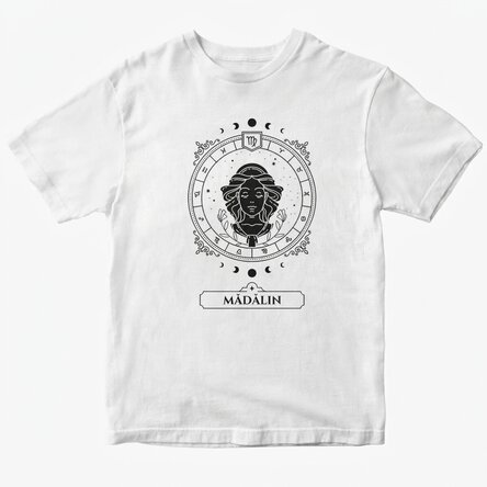 Camiseta de algodón personalizada con nombre y signo del zodiaco: Virgo