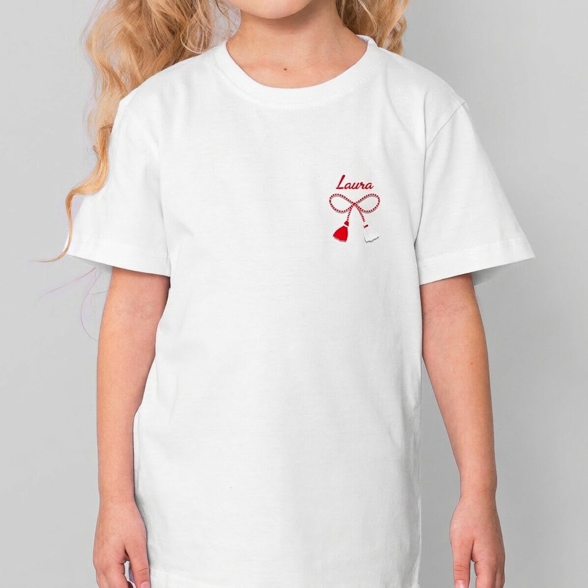 Camiseta de algodón para niños personalizada con texto