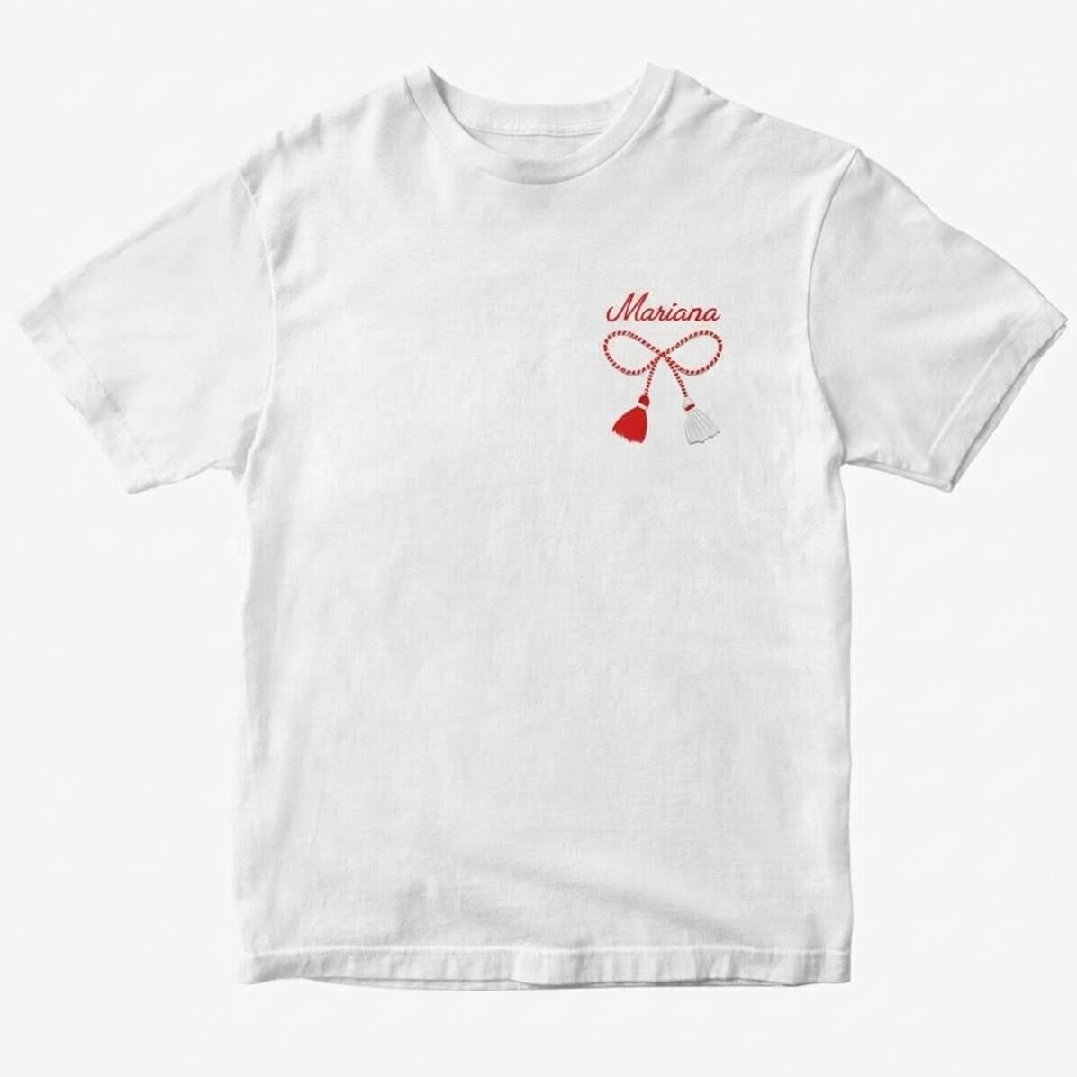 Camiseta de algodón personalizada con texto