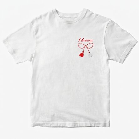 Camiseta de algodón personalizada con texto