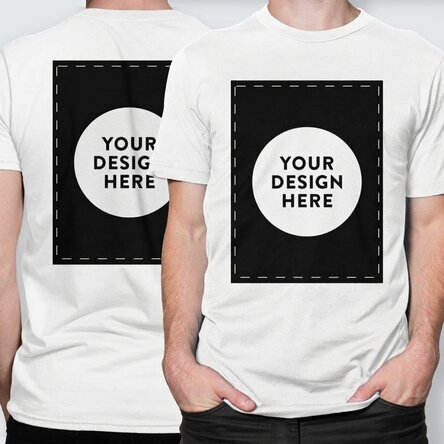 Custom cotton T-shirt with your graphics on both sides