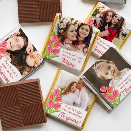 Mini bombón personalizado con foto y mensaje - Lalele