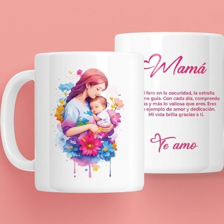 Taza personalizada con texto: «Lovely mother»
