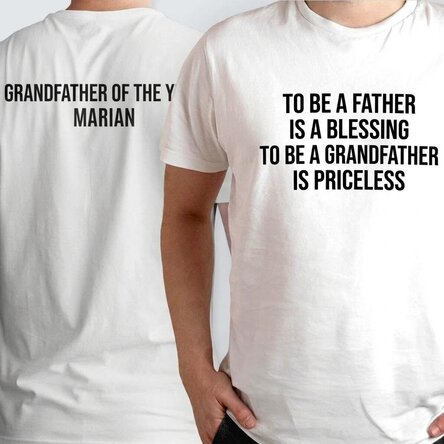 Custom cotton T-shirt with text on both sides