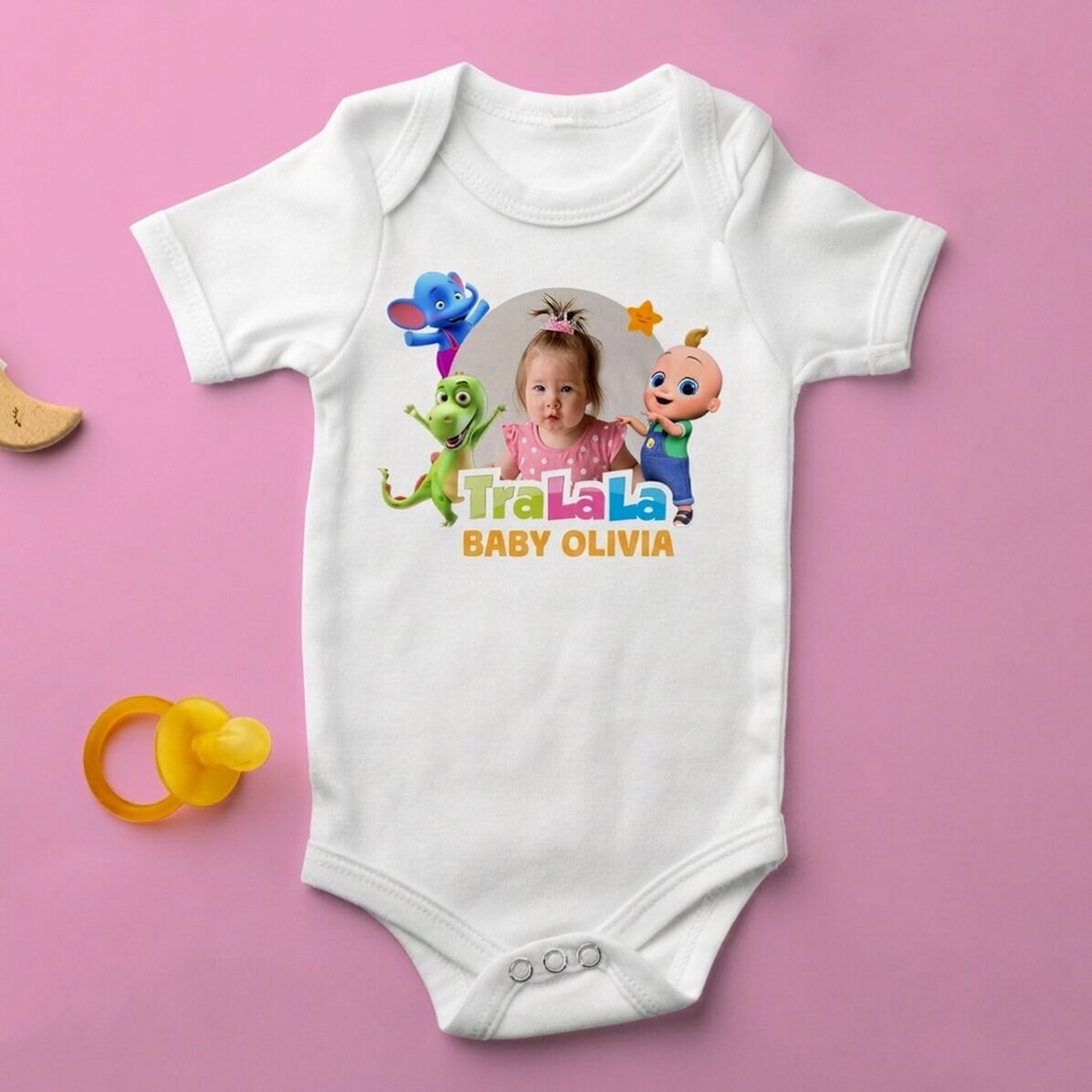 Body para niños personalizado con nombre y foto - TraLaLa