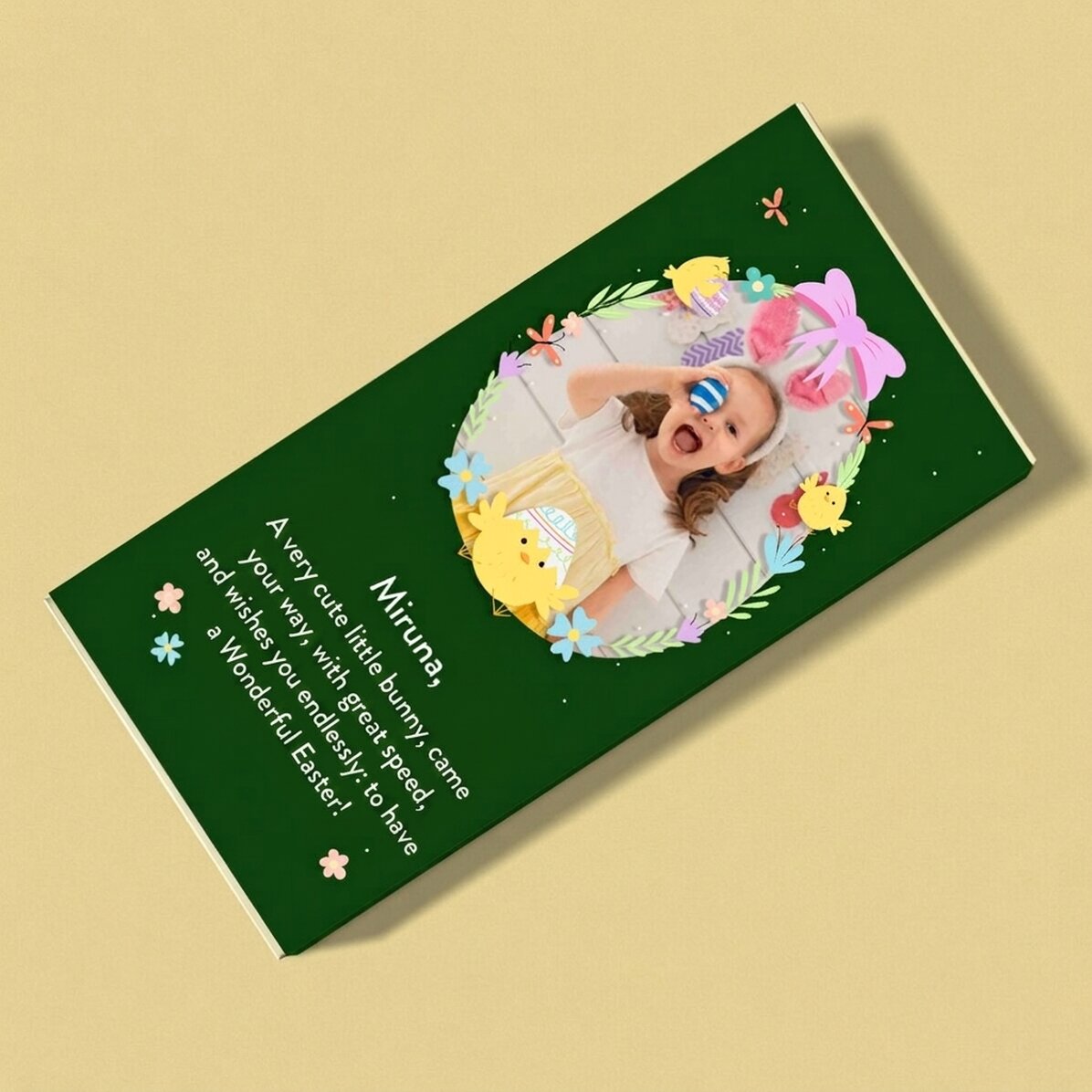 Chocolate personalizado con texto y foto - Paste Minunat