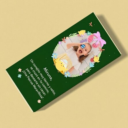 Chocolate personalizado con texto y foto - Paste Minunat