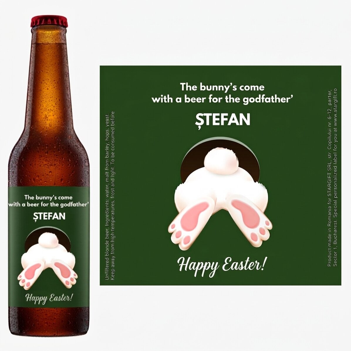Cerveza personalizada con mensaje - De la iepuras