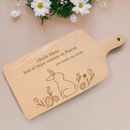 Cortador personalizado con texto: Conejo de Pascua