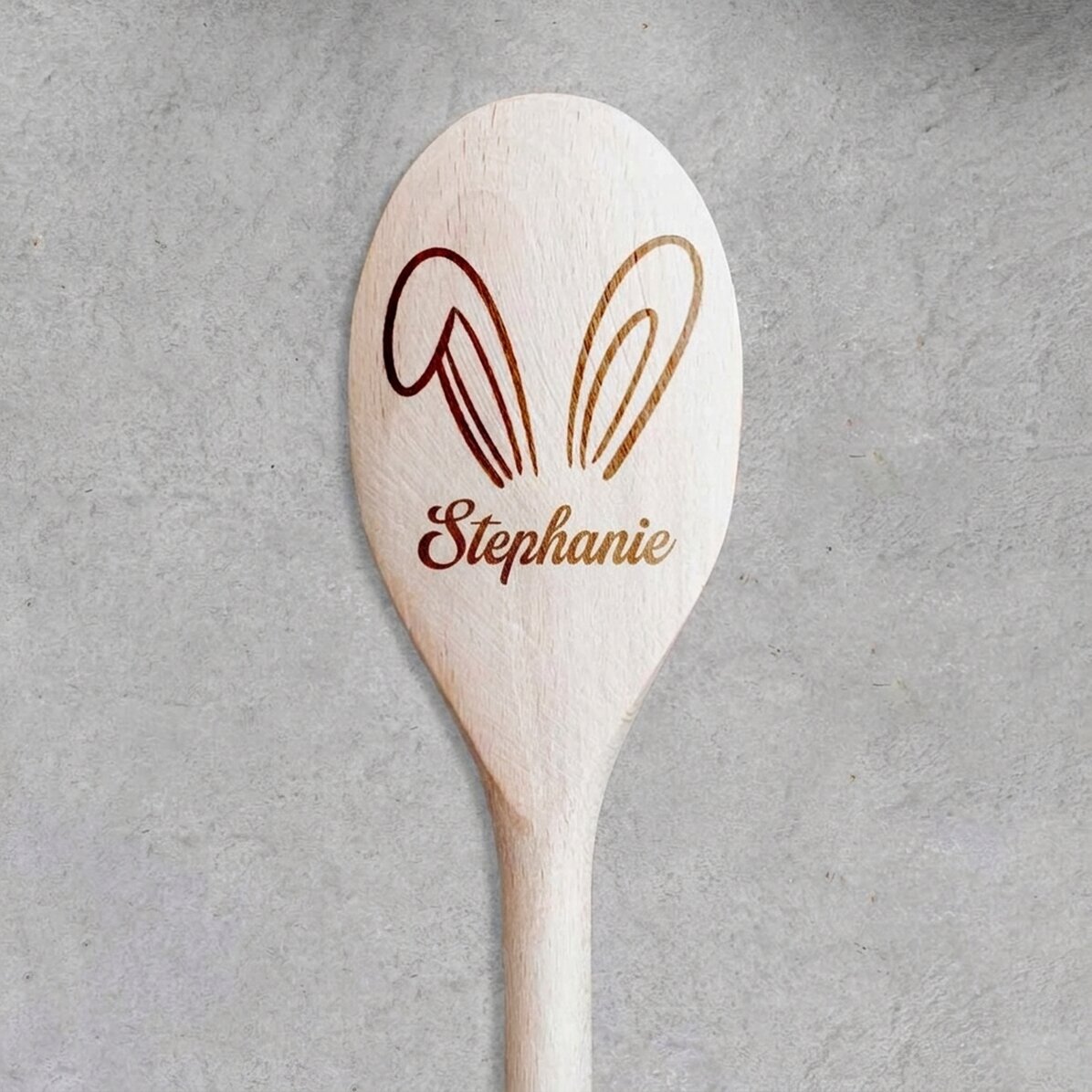 Cuchara de madera personalizada - Bunny Ears