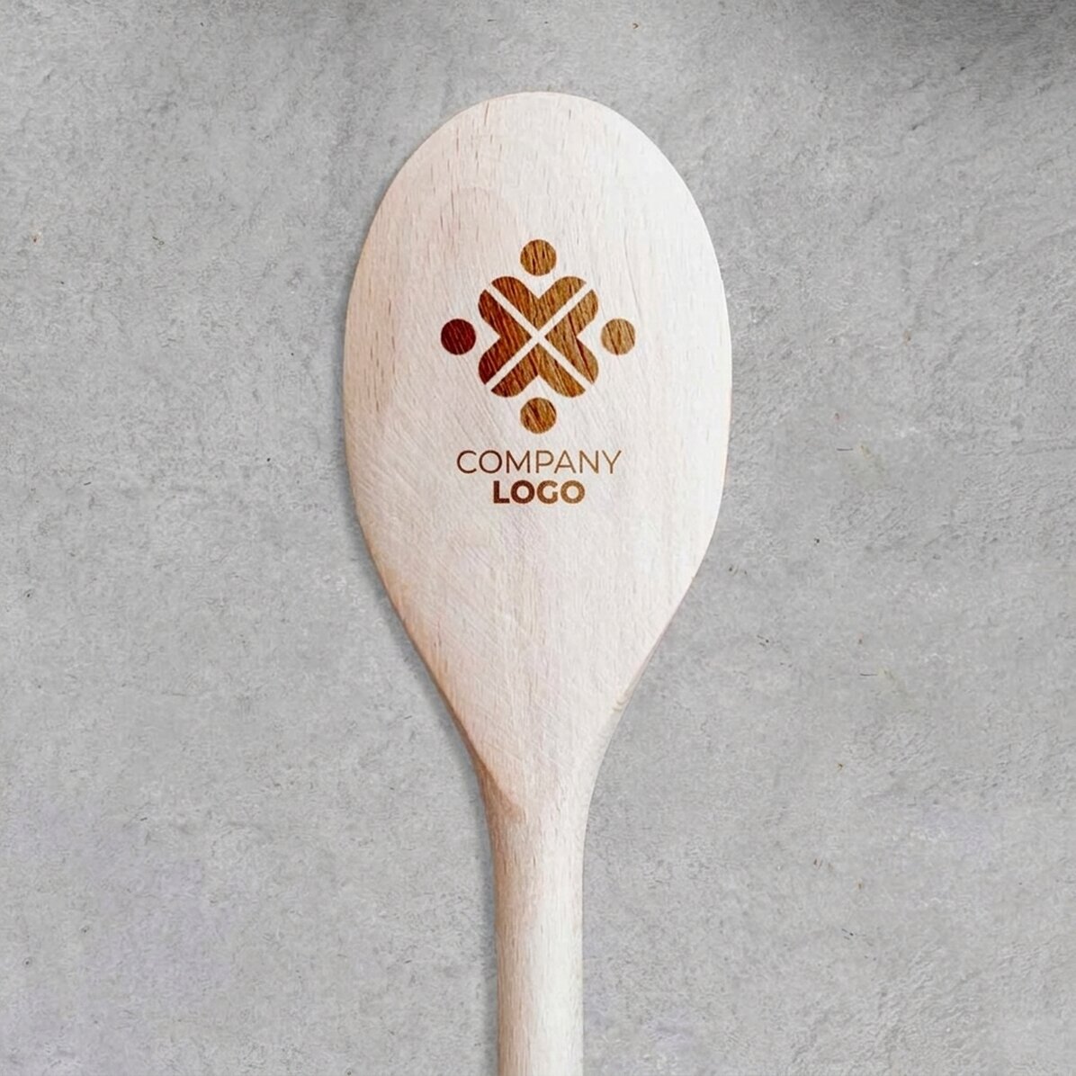 Cuchara de madera personalizada con logotipo
