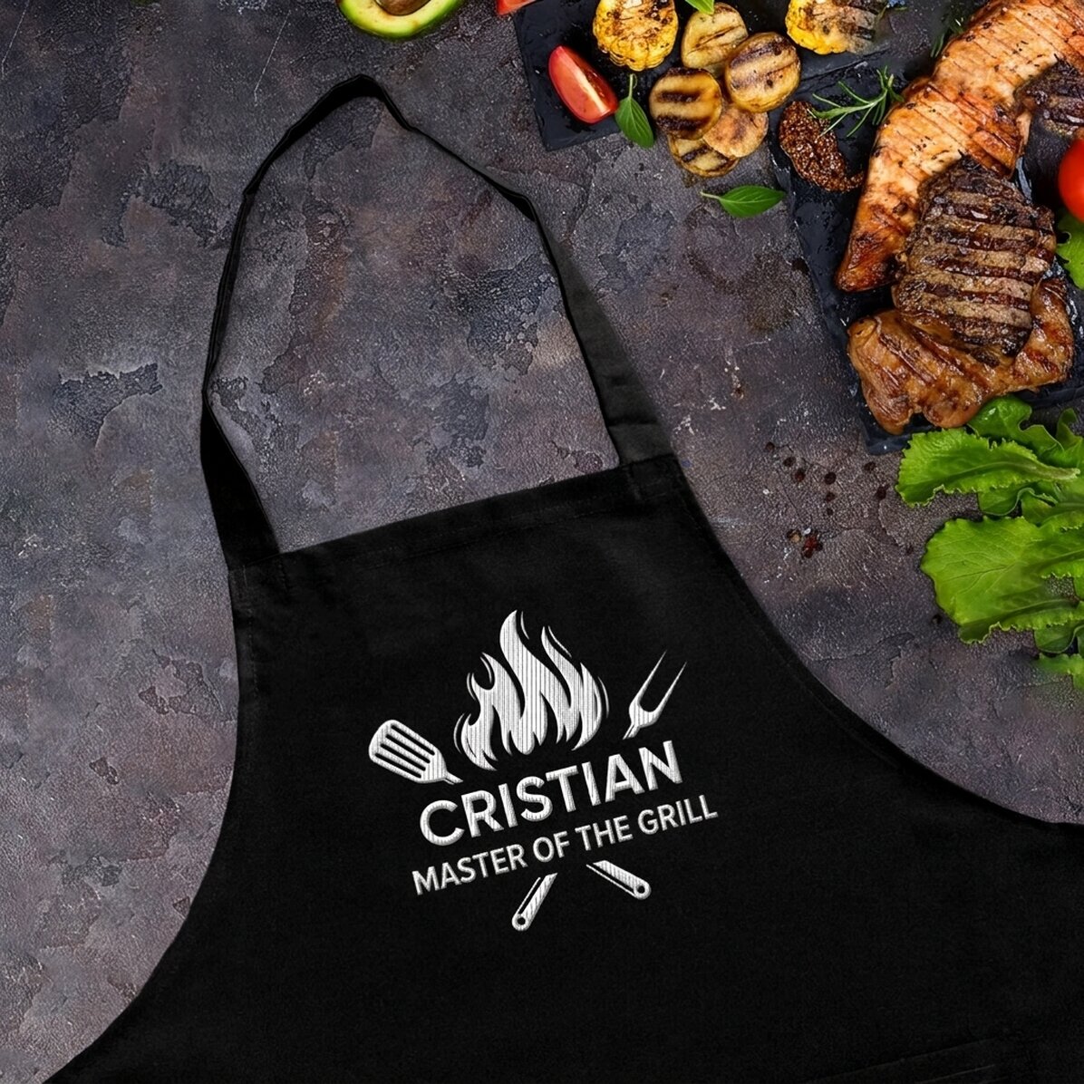 Juego personalizado con mensaje - El maestro de la barbacoa